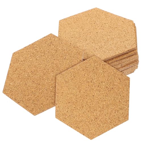 YOSADIER 80Stücke Selbstklebende Korkuntersetzer Hexagonal für Tassen Töpfe Wanddekoration und DIY Projekte Vielseitig Einsetzbar Einfach zu Handhaben von YOSADIER