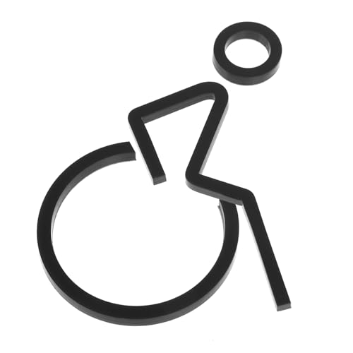 YOSADIER Barrierefreies Toilettenschild aus Acryl mit Rollstuhlsymbol Selbstklebend Leicht zu Montieren Geeignet für Behinderten wc Öffentliche Waschräume und Aufzüge von YOSADIER