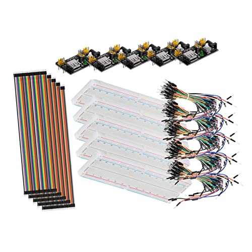 YOSADIER Breadboard Kit mit Stromversorgungsmodul und Jumperdrähten für DIY Projekte Schul und Laborexperimente Pin Kabel für Einfache Installation YOSADIER Breadboard Kit mit Stromversorgungsmodul und Jumperdrähten für DIY Projekte Schul und Laborexperimente Pin Kabel für Einfache Installation von YOSADIER