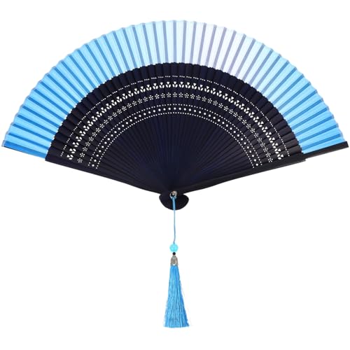 YOSADIER Chinesischer Faltfächer Aus Bambus Handfächer Im Retro-Stil Faltfächer Für Tanz Und Fotos Elegante Chinesische Fächer-Dekoration von YOSADIER