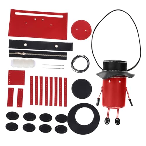 YOSADIER DIY Handgenähtes PU Wasserfeste Eimertasche Rotes Materialset Praktisches Handmade Zubehör Für Frauen Und Mädchen Zum Selbernähen Und Basteln YOSADIER DIY Handgenähtes PU Wasserfeste Eimertasche Rotes Materialset Praktisches Handmade Zubehör Für Frauen Und Mädchen Zum Selbernähen Und Basteln von YOSADIER