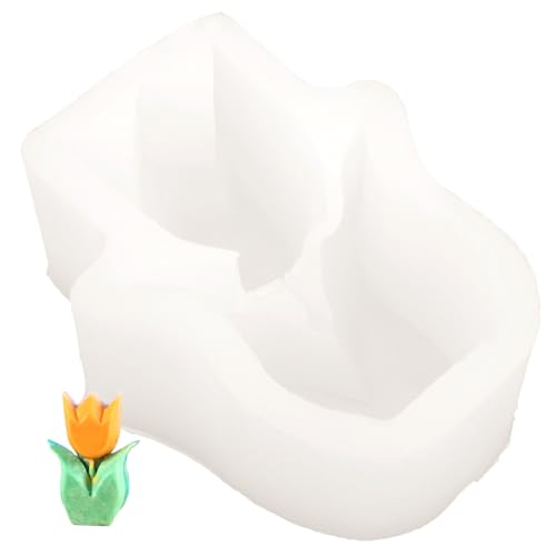 YOSADIER Diy Silikon Kerzenform für Duftkerzen Geometrische Tulpenform Multifunktionale Silikonform für Fondant und Handwerk Sicheres Material Einfaches Entformen für Bastelprojekte von YOSADIER