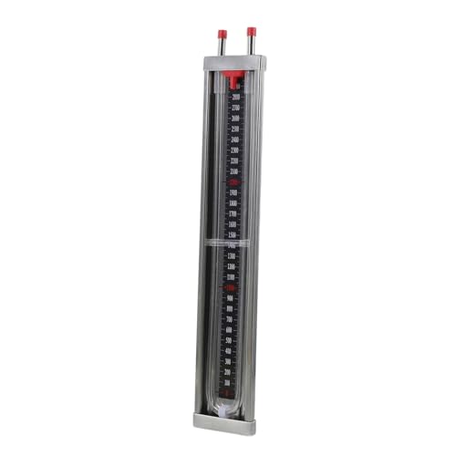 YOSADIER Druckanzeige Druckmesser U-förmiger Manometer U-Rohr-Manometer wasserstandsanzeige Manometer mit Schlauch Wasserdruckregler Gauge-Tester Öldruckadapter Rostfreier Stahl Silver von YOSADIER