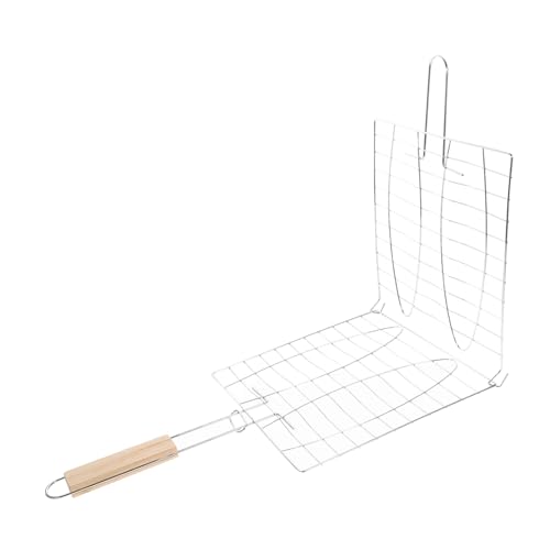 YOSADIER Edelstahl Bbq Fischkorb mit Griff Hitzebeständig Robustes Grillzubehör für Gemüse und Fleisch Rutschfester Grillrost für Outdoor Grillen Verhindert Zufällige Farbe Zufällige Farbe von YOSADIER