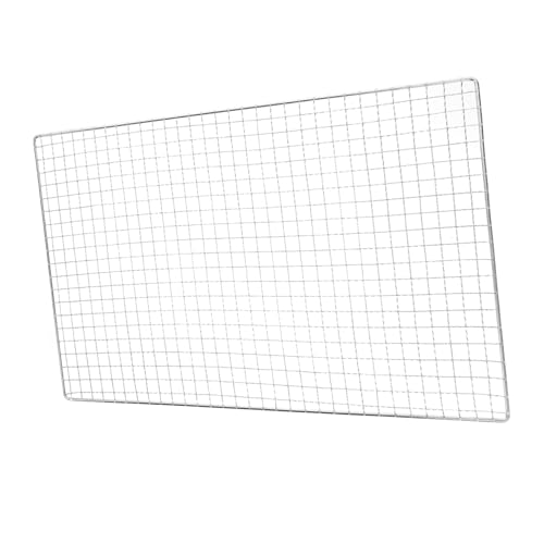 YOSADIER Edelstahl Bbq Grillmatte Wellenmuster Lebensmittelecht Edelstahl Barbecue Mesh Praktisch Leicht Tragbar Für Outdoor Grillen Camping Grillzubehör von YOSADIER