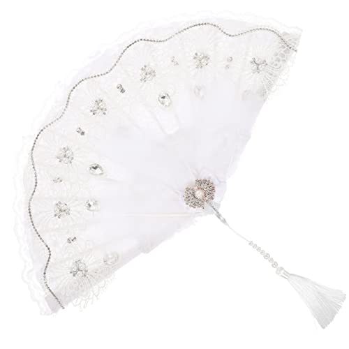 YOSADIER Faltbarer Hochzeitsfächer mit Design Eleganter Handfächer für Damen für Hochzeiten Partys und Aufführungen Leicht und Tragbar Platzsparend von YOSADIER