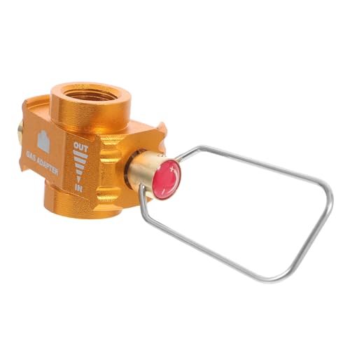 YOSADIER Gasflaschen Adapter Eingangsventil Ausgang Outdoor Camping Gaskartuschen Wiederverwendbar Leicht Tragbar für Wandern Picknick von YOSADIER