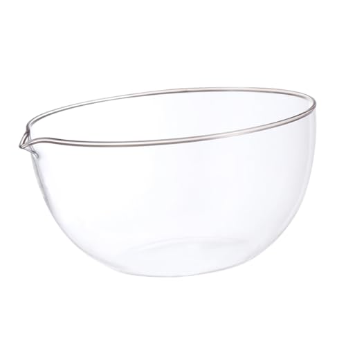 YOSADIER Glas Abdampfschale Flacher Boden Laborverdampfungsschale mit Ausguss Transparent Hitzebeständig Vielseitig für Labor Schule und Haushalt von YOSADIER