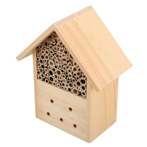 YOSADIER Hängendes Bienenhaus Kreativer Nistplatz für Bestäuber für Garten Balkon und Terrasse Fördert Wachstum von Blumen und Obstbäumen von YOSADIER