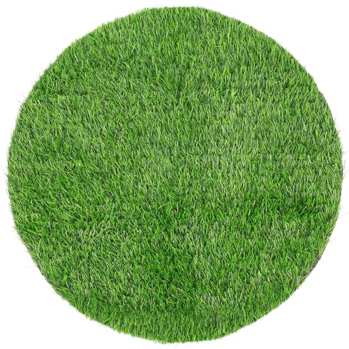 YOSADIER Künstliche Gras Tischmatte für Esstisch Runde Tischdecke Realistischem Kunstrasen Durchmesser Wetterfest für und Außen für Buffets und Gartenpartys von YOSADIER