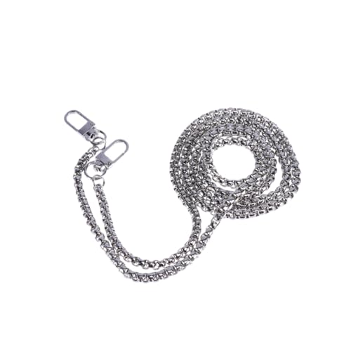 YOSADIER Metallkette Taschengurt Silber mit Legierungs verschlüssen Abnehmbare Karabiner Verstellbarer Crossbody Schulterriemen für Damen Handtaschen und Umhängetaschen DIY Ersatzriemen YOSADIER Metallkette Taschengurt Silber mit Legierungs verschlüssen Abnehmbare Karabiner Verstellbarer Crossbody Schulterriemen für Damen Handtaschen und Umhängetaschen DIY Ersatzriemen von YOSADIER