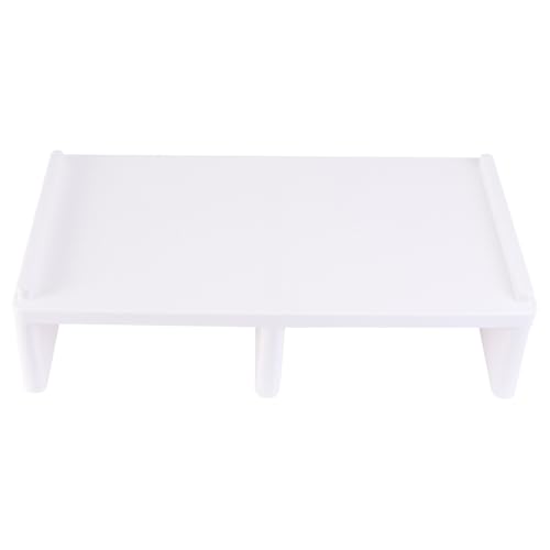 YOSADIER Monitorständer Weiß Höhenverstellbarer Bildschirmständer für PC und Laptop Ergonomischer Bildschirmhalter zur Verbesserung der Haltung Rutschfest Stabil und Installieren für Büro von YOSADIER