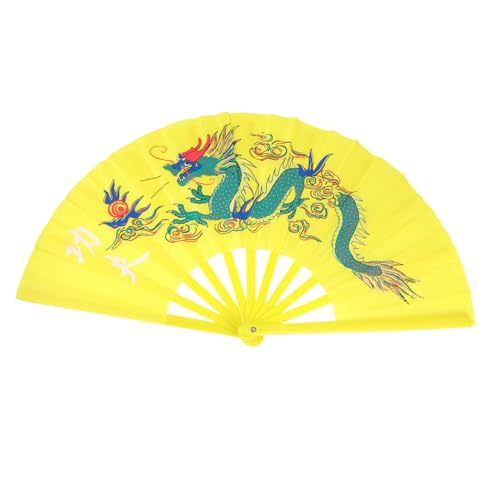 YOSADIER Performance Fan Kunststoff Chinesischer Kungfu Fächer Taichi Martial Arts Fächer für Kampfkunst Tanz Aufführung Gelb Langlebig Bpa Frei Leicht zu Öffnen und Schließen YOSADIER Performance Fan Kunststoff Chinesischer Kungfu Fächer Taichi Martial Arts Fächer für Kampfkunst Tanz Aufführung Gelb Langlebig Bpa Frei Leicht zu Öffnen und Schließen von YOSADIER