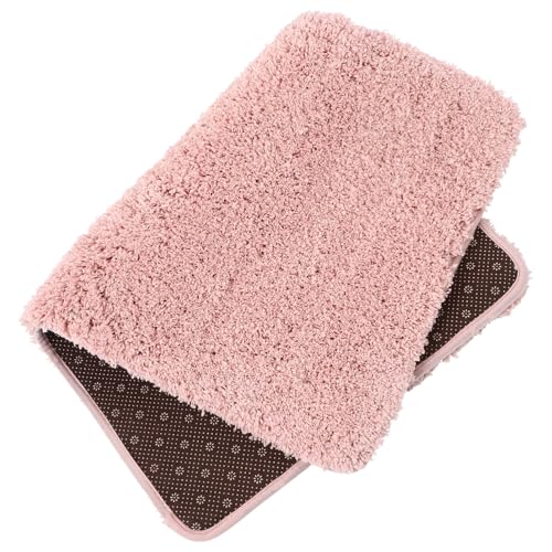 YOSADIER Rutschfester Badezimmerteppich Weiche Flauschige Badematte mit Hoher Wasseraufnahme Waschbarer Badvorleger für Dusche Wc Badewanne rutschfest und Langlebig Praktische von YOSADIER