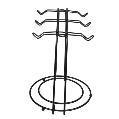 YOSADIER Schwarzer Metall Tassenhalter mit Rundbasis Platzsparendes und Untertassen Organizer Stabiler Kaffeebecherständer für Küche Büro und Tee Party YOSADIER Schwarzer Metall Tassenhalter mit Rundbasis Platzsparendes und Untertassen Organizer Stabiler Kaffeebecherständer für Küche Büro und Tee Party von YOSADIER