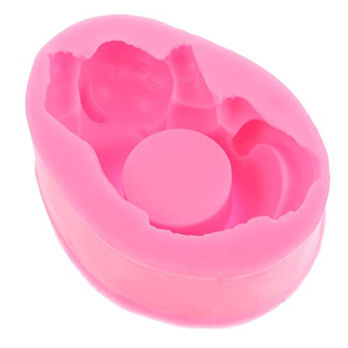 YOSADIER Silikonform einfach geformt klein Kerzenformen Katzenschimmel Form zur Herstellung von Kerzenständern Form für Blumentopf kreative Form Blütenschimmel Kerze DIY Form Kieselgel Rosa von YOSADIER