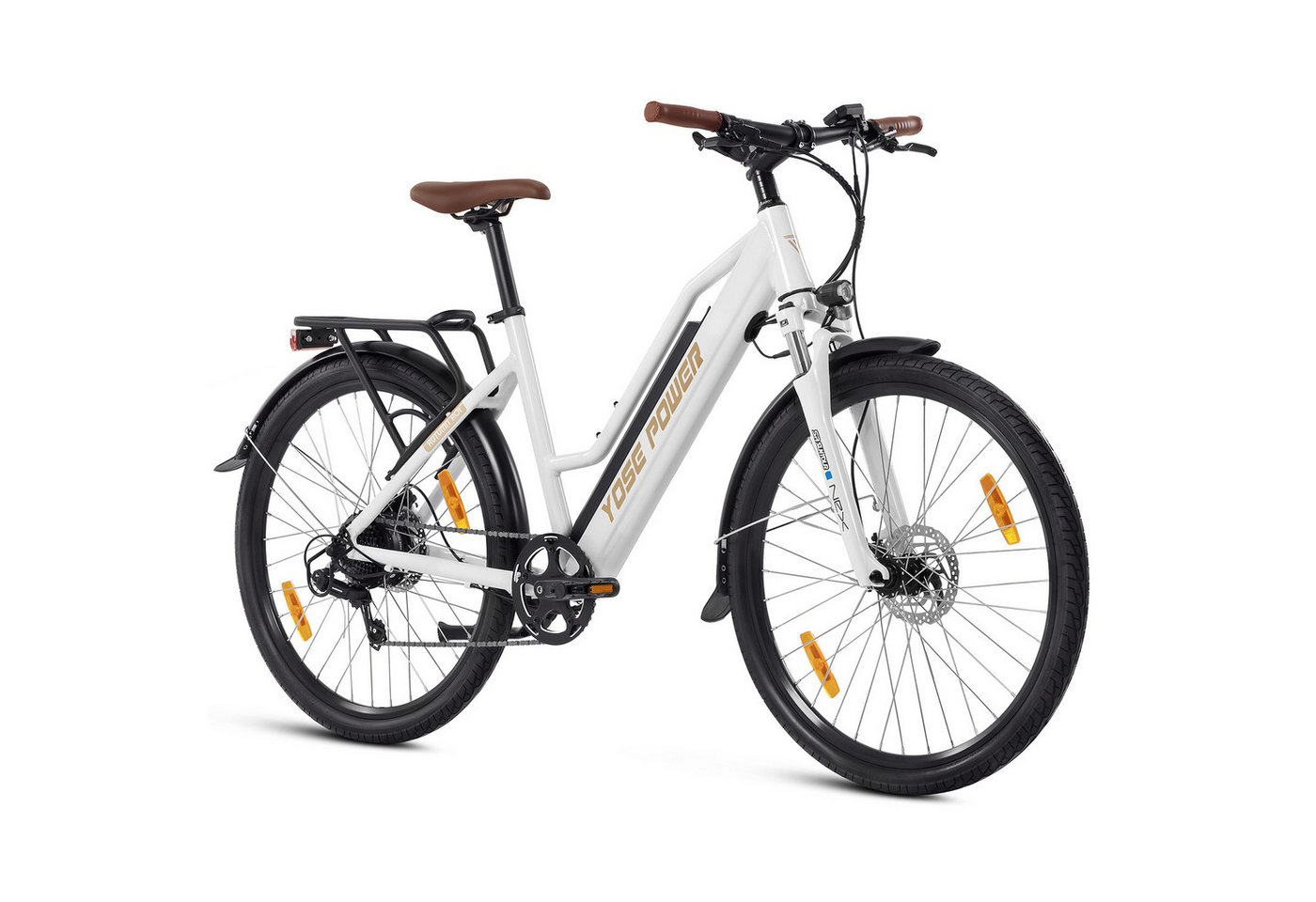 YOSE POWER E-Bike Cityrad 27,5 Zoll City Bike Elektrofahrrad & 36V 13Ah Akku, Drehmoment Sensor, 7 Gang SHIMANO, Kettenschaltung, Heckmotor, 480 Wh von YOSE POWER