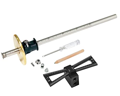 YOSELIN Schwalbenschwanz-Jig-Rad-Markierungslehre-Werkzeug-Set, 1 Lagerradschneider für weiches Holz, 1 festgestellter Radschneider für Hartholz, 1 Schraubendreher, 1 Holzbearbeitungsstift, Zoll- und von YOSELIN