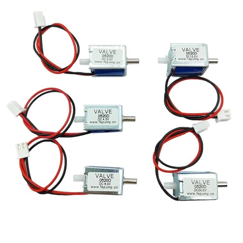 0520D Mini-Elektromagnetventil DC 3 V 4,5 V 6 V 12 V 24 V N/C Normalerweise geschlossenes Mikro-Luft-Gasventil Durchflussregelung DIY-Pumpenmassagegerät(DC 3.0V) von YOSLQRRCX