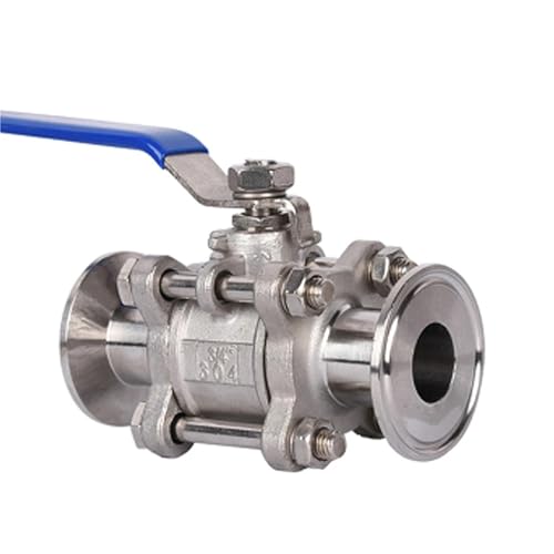 1/2" 3/4" 1" SS304 Stainless Steel Ball Valve 3 Three Piece 1.5" 50.5mm Tri Clamp Ferrule Type For Homebrew Diary(DN20) von YOSLQRRCX