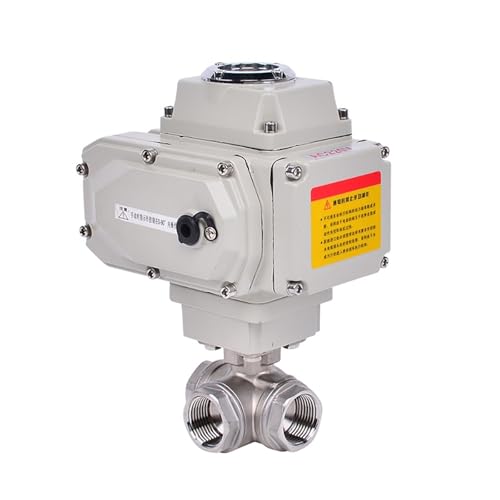 1/2" 3 Way High Platform Motorized Ball Valve 304 Stainless Steel Q911F-16P Female Thread Electric Ball Valve(12VDC_L TYPE) von YOSLQRRCX