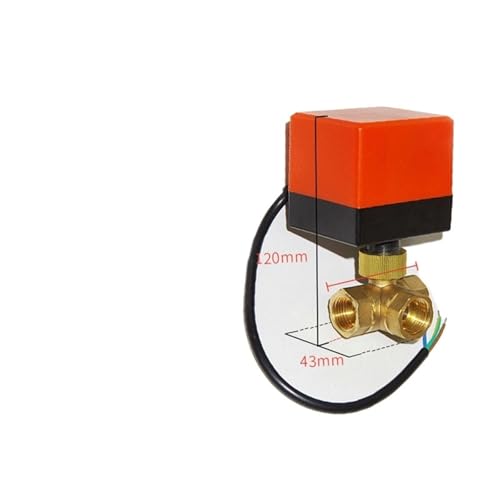 1/2" Three Way Motorized Ball Valve 220V 12V 24V 3-Wire 2 Point Control Brass Electric Ball Valve(220VAC) von YOSLQRRCX