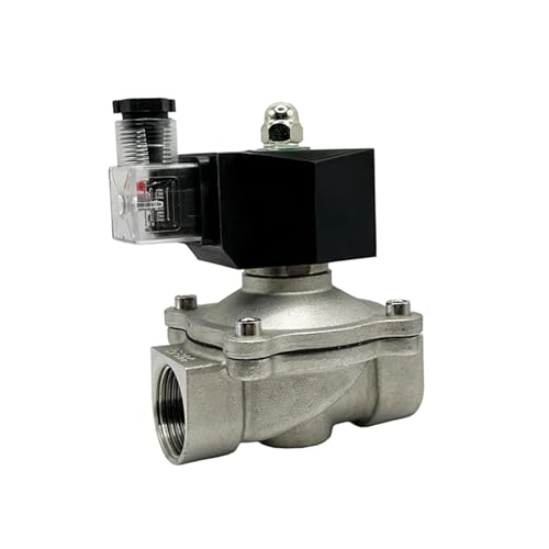 1/2" normalerweise geschlossenes elektrisches Magnetventil Wasser 24 V 230 V 24 V 12 V Edelstahl IP65 DIN-Spule Hochtemperatur(NBR-SEAL_24VDC_OPEN) von YOSLQRRCX