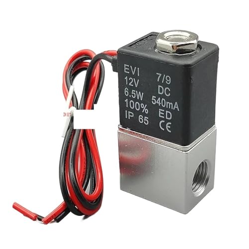 1/4 Zoll DC 12 V 24 V AC 110 V 220 V Schnell ansprechendes Magnetventil 2-Wege-Normalerweise geschlossenes direktwirkendes pneumatisches Wasser-Luft-Gas-Durchflussventil(NPT_AC 110V) von YOSLQRRCX