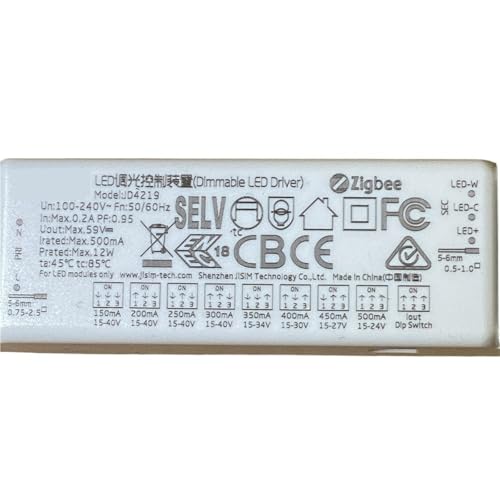 100-240V 12W 30W 40W Smart LED Driver LED Controller Device Compatible with Alexa/Google Home/Smart Life/Tuya Smart(12W Single Color) von YOSLQRRCX