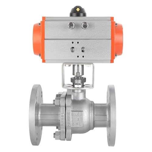 2" 304 Stainless Steel Pneumatic Flanged Ball Valve Double Acting Cylinder High Temperature Steam Flange Ball Valve von YOSLQRRCX