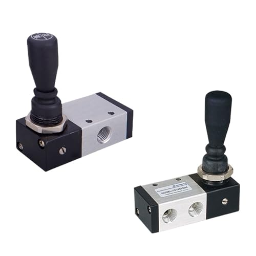 2 position 3 way Pneumatic hand control valve 1/4 1/8 BSP 98321/TSV98322-S/M spring loaded return Mechanical lock Manual valve(TSV98321M) von YOSLQRRCX