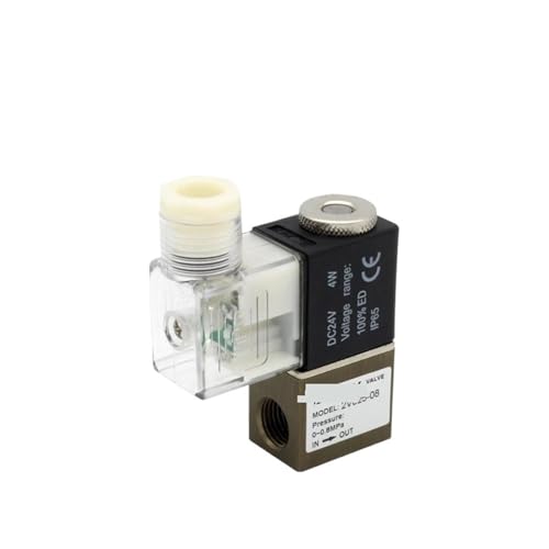 2V025-08 Normalerweise geschlossenes pneumatisches Steuerventil 12 V 24 V 220 V 1/4 Zoll BSP 2-Wege-2-Positionen-Luftmagnetventil(With 12mm) von YOSLQRRCX
