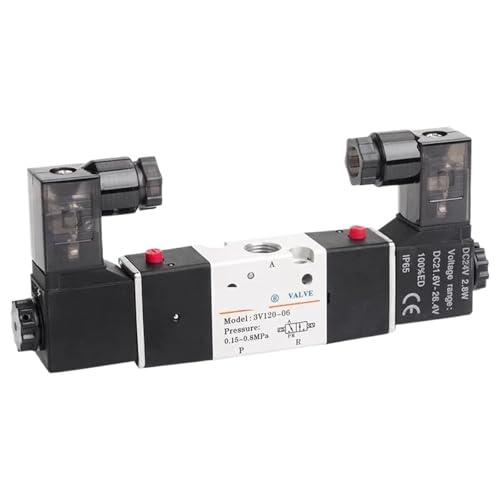 3/2-Way Dual Electronic Control Solenoid Valve 3V120-M5/06 3V220-06/08 3V320-08/10 Pneumatic Control Valve(3V220-08,AC110V) von YOSLQRRCX