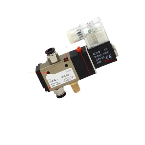 3-Wege-Anschluss 2 Positionen 3V210-08 DC12V 24V AC110V AC220V Pneumatisches Luftmagnetventil Elektrische Steuerung Gas-Magnetventil(WHITE) von YOSLQRRCX
