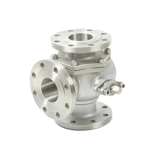 304 Stainless Steel 3-way Flanged Ball Valve T/L type Q44F/Q45F-16P Reversing and Shunting Switching Regulating Valve(DN80,T type) von YOSLQRRCX