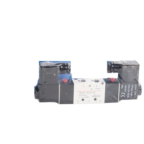 4V120-06 4V220-08 4V320-10 4v420-15 Luftpneumatisches Magnetventil Position Fünf-Wege-Umschaltventil 12V 24V 110V 220V(4V220-06,AC220V) von YOSLQRRCX