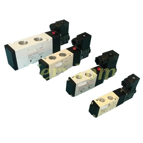4V210-08 4v110-06 M5 Pneumatische Magnet Luft Ventil 1/4 "1/8" 3/8 "1/2" Zoll 2/5 Elektromagnetische 4V310-10 12V 24V DC AC 110V 220V(110 coil with LED) von YOSLQRRCX