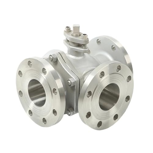 DN100 304 Stainless Steel 3-way Flanged Ball Valve T/L type Q44F/Q45F-16P 4" Reversing and Shunting Switching Regulating Valve(L type) von YOSLQRRCX