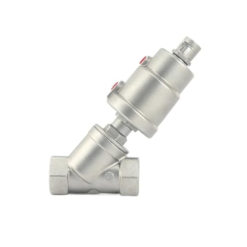 DN15 Stainless Steel Pneumatic Actuator Angle Seat Valve Pneumatic Seat Valve 16bar for Steam Gas Oil Normally Closed(Single Acting) von YOSLQRRCX
