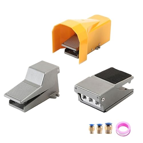 FV320 FV420 4F210-08 With Lock Cylinder Control Switch 2 Position 5 Way Air Pneumatic Foot Pedal Reversing Valve(4F210-08L,With 8mm fitting) von YOSLQRRCX