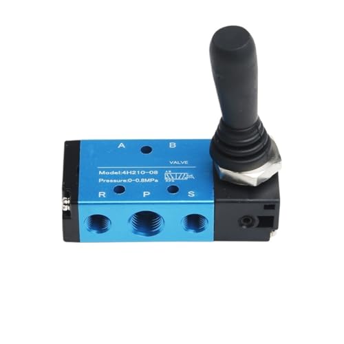 Handventil 4H210-08 Zwei-Positionen-Fünfwege-Elektromagnetisches Umkehrventil Zylindersteuerschalter Pneumatisches Handventil von YOSLQRRCX