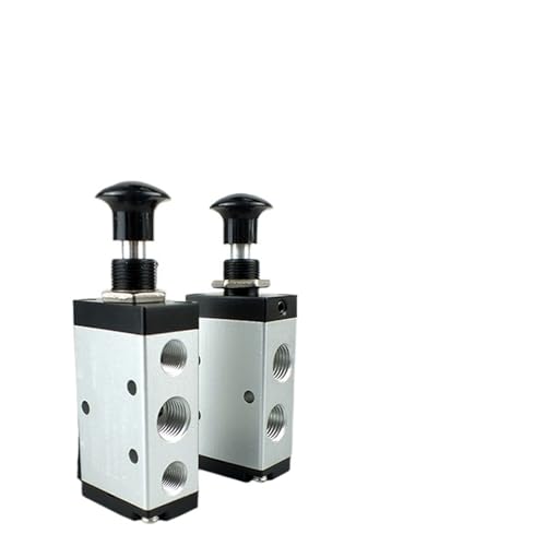 Manuelles Ventil 4R21008 pneumatischer Schalter Handzugventil Zwei-Positionen-Fünfwege-Umkehrventil Handzug-Umkehrzylindersteuerung(4r21008 Connect 10MM air pipe) von YOSLQRRCX