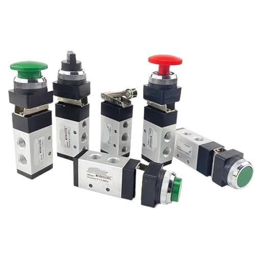 Mechanisches Ventil, Manuelles Luftventil, Zylindersteuerventil, Rollentyp, Pneumatischer Schalter, Luftsteuerventil MSV86522, Zwei Positionen, Fünf Wege(86522-R 8mm) von YOSLQRRCX