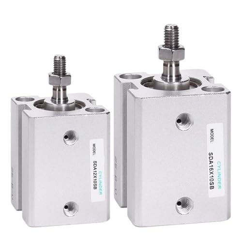 SDA Pneumatic Compact Cylinder Male Thread SDA12 16mm Stroke 5 10 15 20 25 30 35 40 45 50 60mm SB With Magnet(Stroke 45mm -SB) von YOSLQRRCX