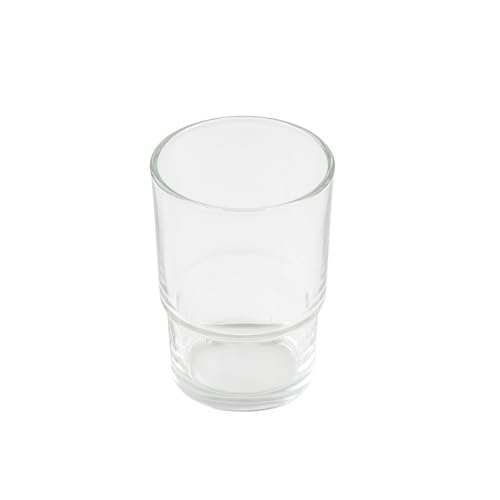 YOSSEE Transparenter Zahnputzbecher aus Glas – Ersatz für Wandmontage Zahnbürstenhalter – Dickes Glas – Universell für Badezimmer-Zubehör von YOSSEE