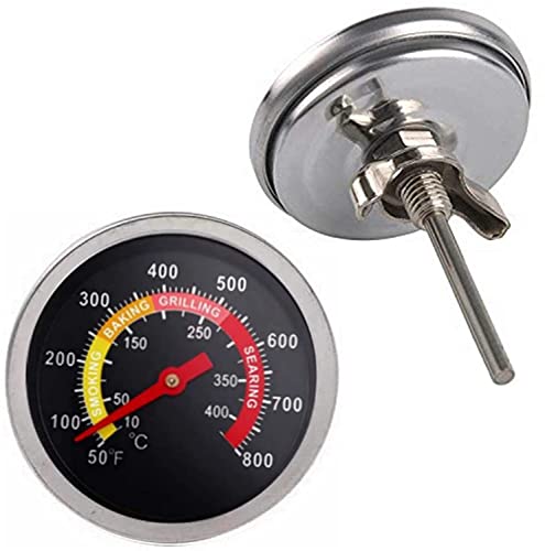 2 Stück BBQ Grill Temperaturmessgerät Kohle Pit Grill Smoker Thermometer Gauge BBQ Temp Gauge von YOTOM