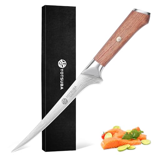 YOTSUBA Filetiermesser, 18cm Küchenmesser Fischfiletiermesser, Scharfes Entbeinungsmesser aus Hochwertigem Stahl, Professionelles Fleischfiletiermesser, mit Ergonomischem Grif YOTSUBA Filetiermesser, 18cm Küchenmesser Fischfiletiermesser, Scharfes Entbeinungsmesser aus Hochwertigem Stahl, Professionelles Fleischfiletiermesser, mit Ergonomischem Grif von YOTSUBA