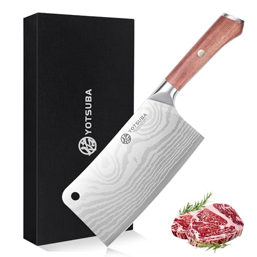 YOTSUBA Hackmesser, Chinesisches Kochmesser 18 CM, Küchenbeil mit ergonomischem Pakkawood-Holzgriff, Extra scharfes Küchenmesser, Profi-Kitchen Cleaver Knife für Fleisch und Gemüse YOTSUBA Hackmesser, Chinesisches Kochmesser 18 CM, Küchenbeil mit ergonomischem Pakkawood-Holzgriff, Extra scharfes Küchenmesser, Profi-Kitchen Cleaver Knife für Fleisch und Gemüse von YOTSUBA