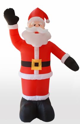 YOUBEMAGIC Aufblasbare Weihnachtsmanncluas und Schneemann mit eingebauten LED-Lichtern, aufblasbare Weihnachtsdekoration für den Innen- und Außenbereich (2,7 m H Weihnachtsmann) von YOUBEMAGIC