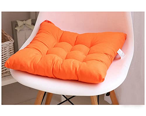 YOUCAI 4er-Set Sitzkissen mit Haltebändern für Indoor Und Outdoor Kissen Sitzkissen Stuhlkissen Auflage Sitzauflage Gepolstertes Weiches Gartenkissen,45x45cm,Orange von YOUCAI